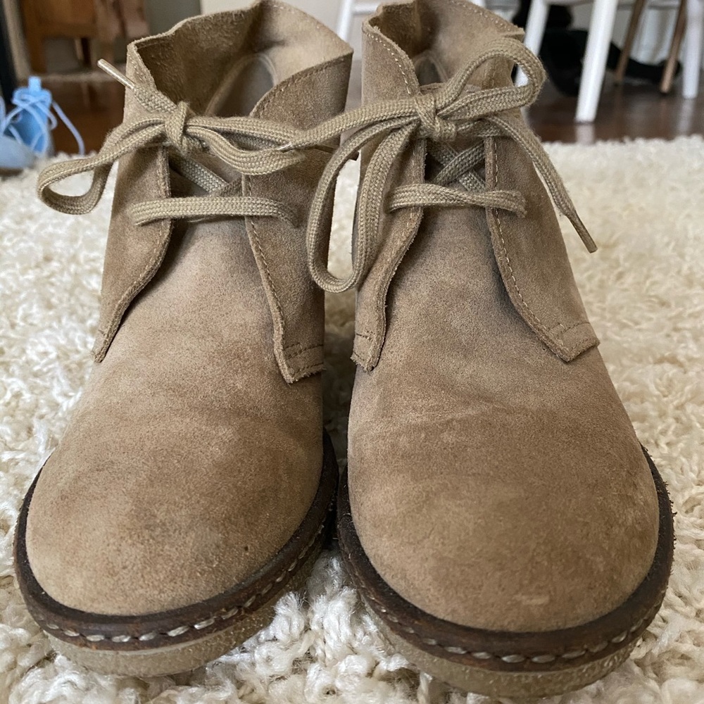 J. Crew Brown Booties with Small Heel